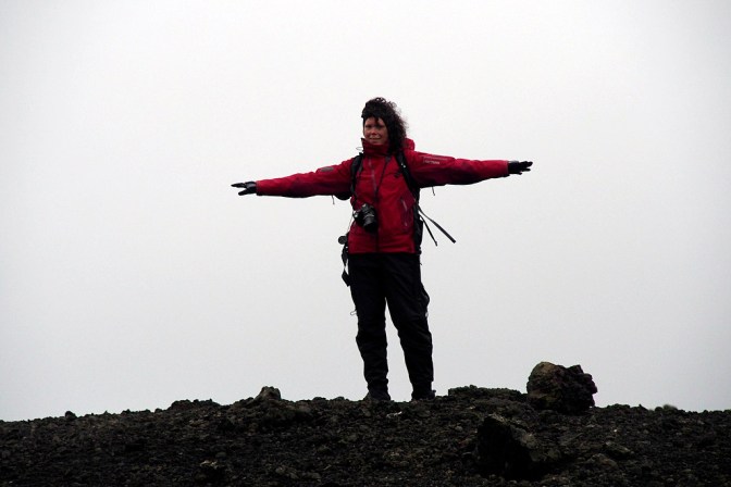 Jan "enjoying" the wind