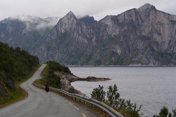 The road to Mefjordvær on Senja Island.
