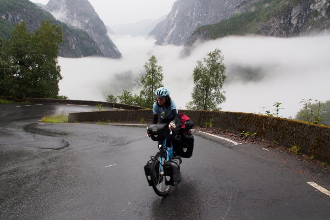 Jan climbing Stalheim, 18 per cent.