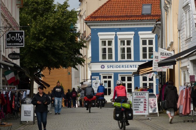 Cycling through Bergen.