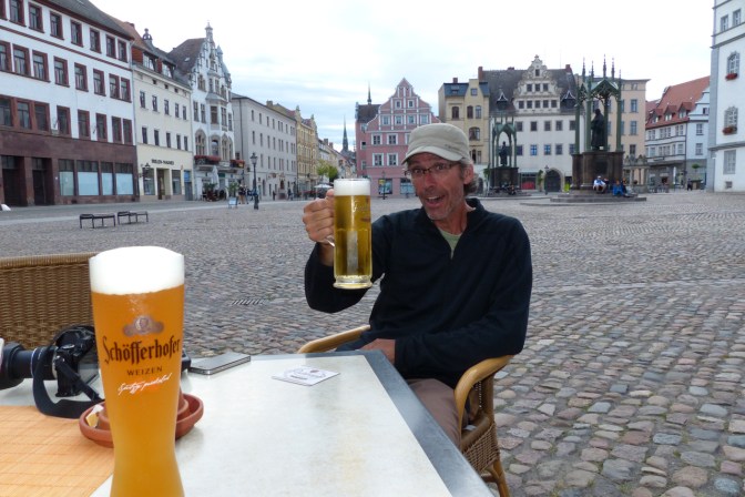 One of the many beers. This one in Wittenberg.