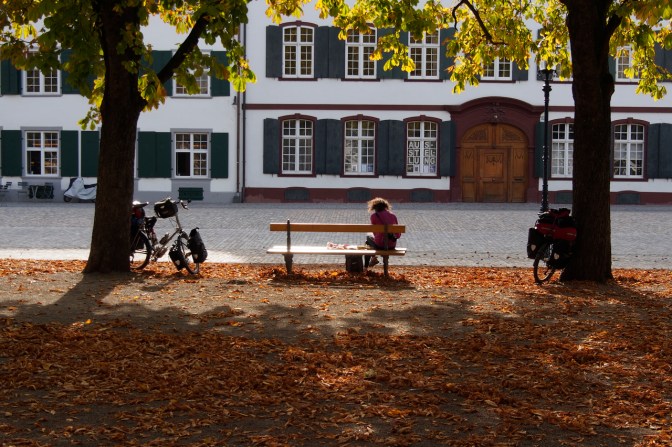 Taking a lunch break in Basel.