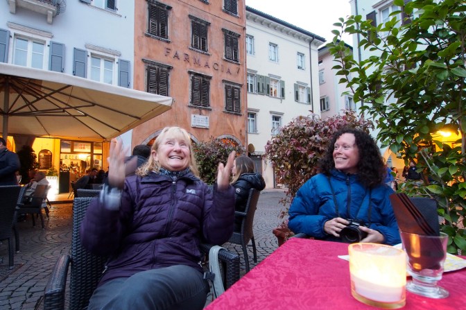 Ivona and Jan in a café in Trento.