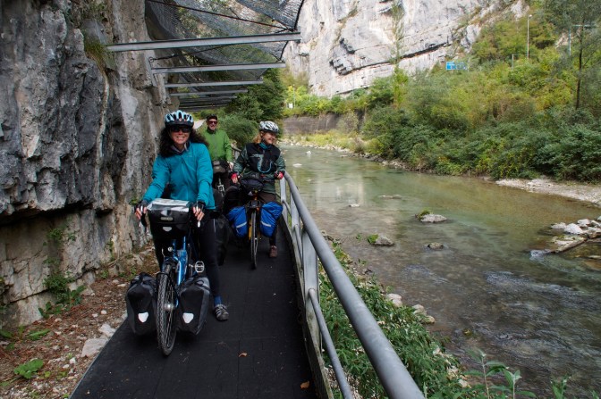The bike path was a bit narrow at times along the Brenta River.