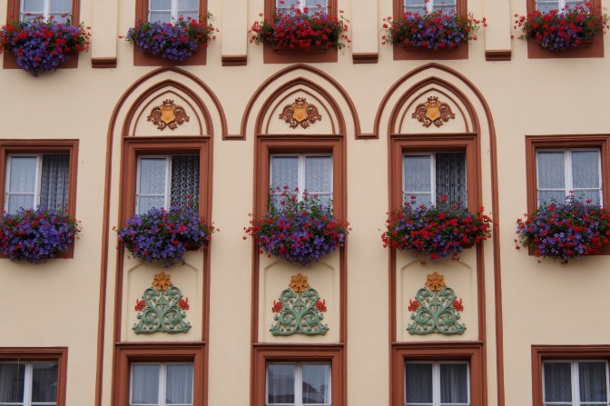 Detail of a house in Regensburg.