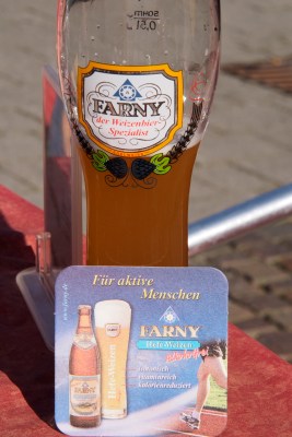 Farny: for active people. A lovely Heffe Weizen.