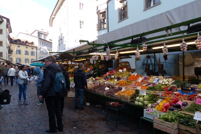 The market in Bolzano.