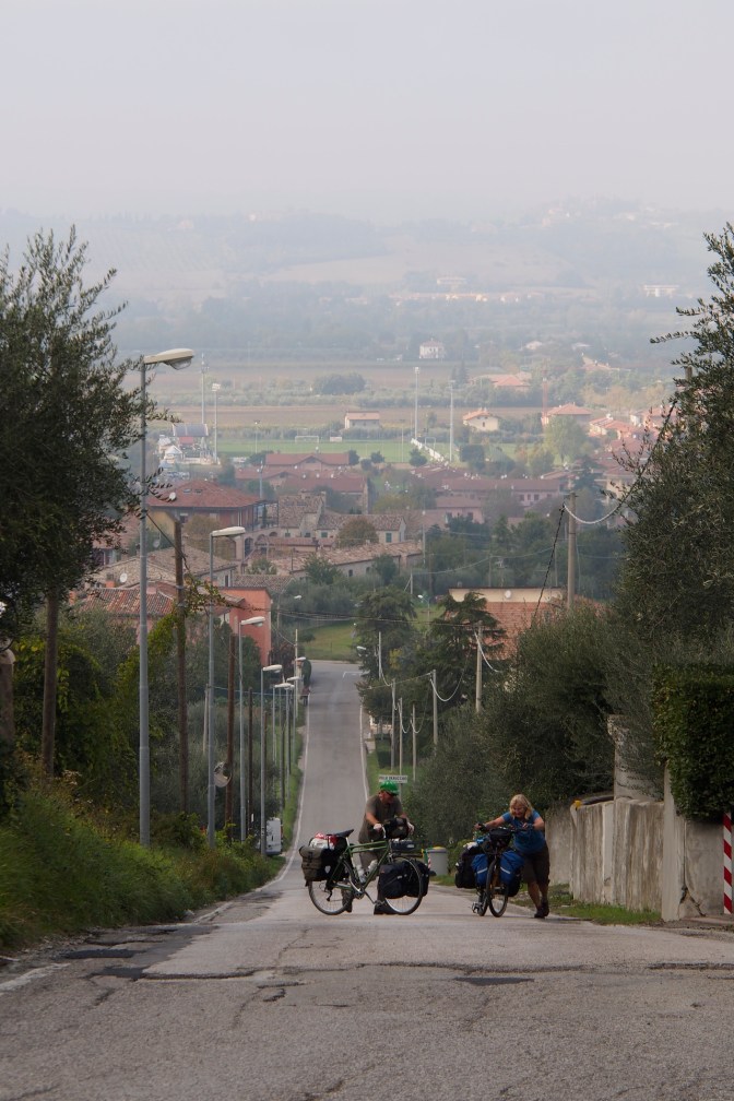 A brutal little hill coming up from Corpolo on the way to San Marino.