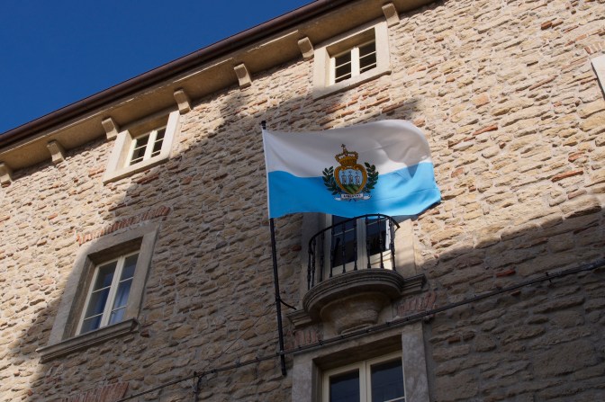 The flag of the Republic of San Marino.