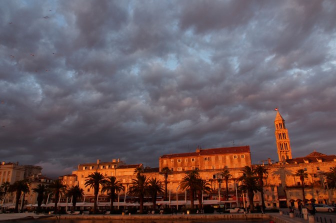 Sunset on Diocletian's Palace in Split.