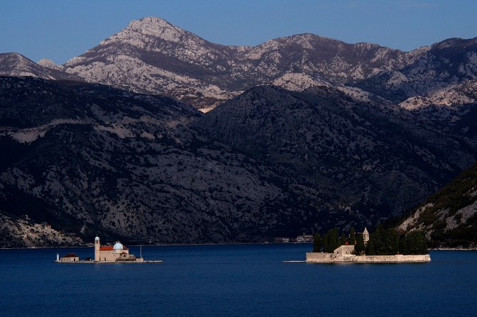 Monastery on two islands in Kotor Bay.