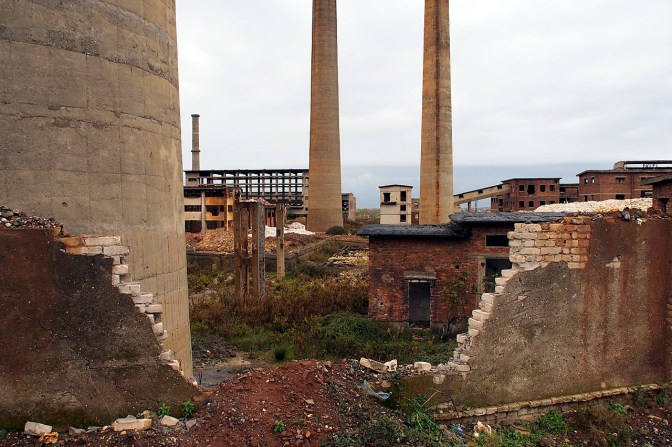 Crumbing factory south of Shkodra.