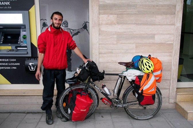 Alex with his loaded Long Haul Trucker.
