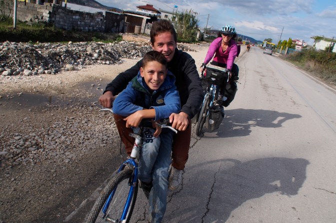 Some company on the road to Berat.