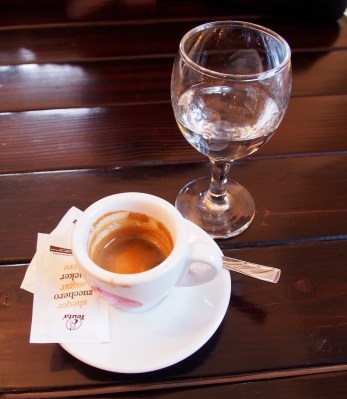 My new hobby: espresso and a shot of Raki.