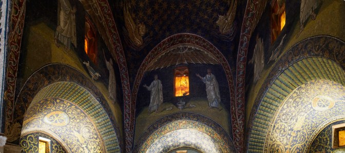 Mosaics in a mausoleum in Ravenna.