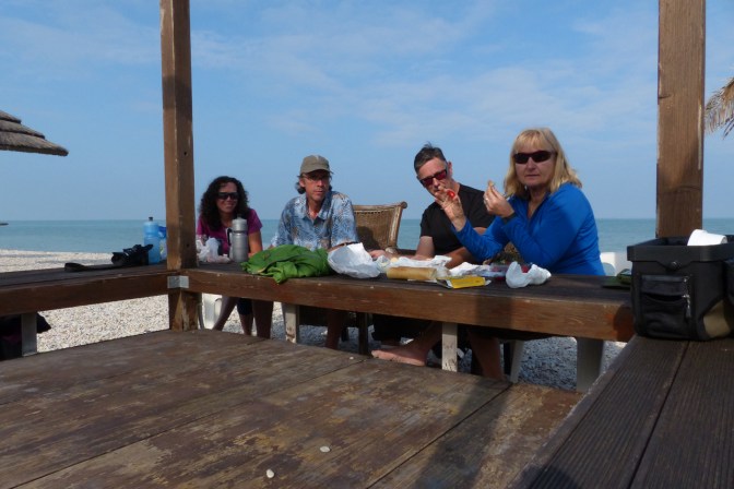 Lunch on the beach near Ancona.