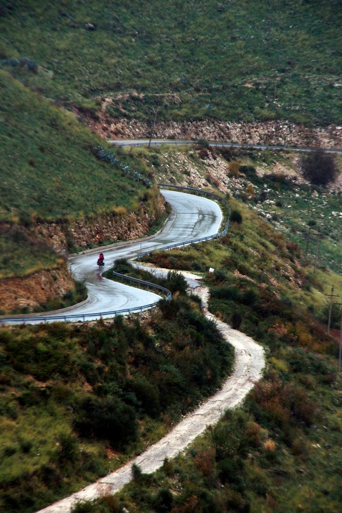 A wet ride to Sarandë.
