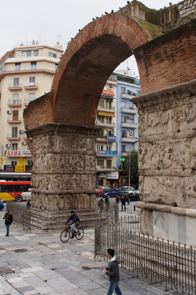 The Roman arch in Thessaloniki.