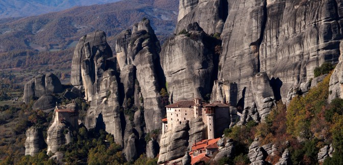 Panorama of one of the Meteorea monasteries.