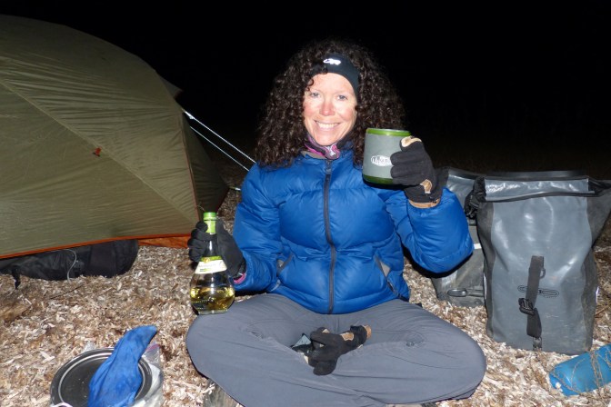 Jan drinking bad wine, but happy to be doing so.