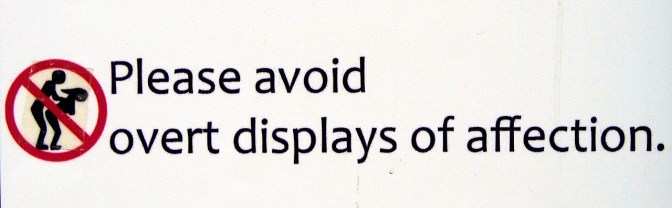 Sign in the supermarket.