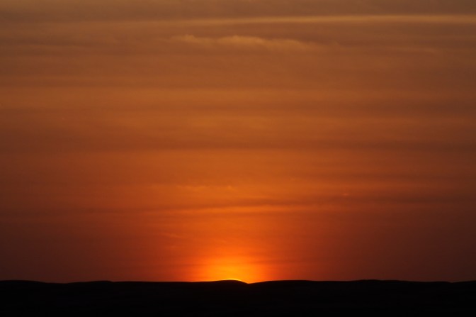 Sunset at Wahiba Sands.