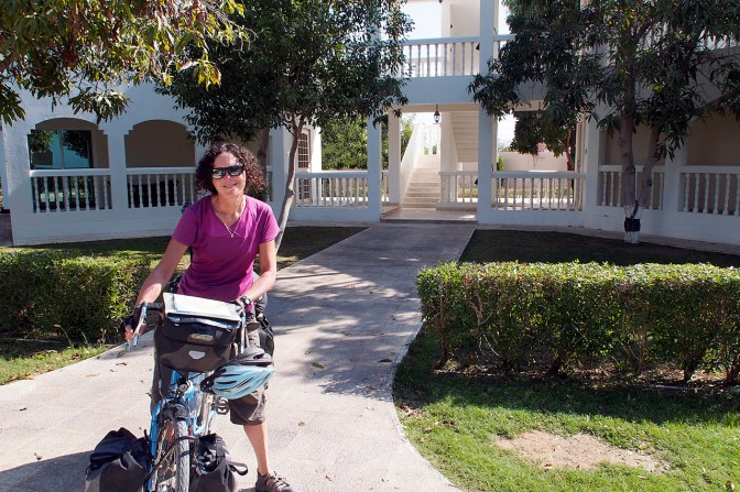 Getting ready to leave Al Nahda Resort where we spent a night pampering ourselves.