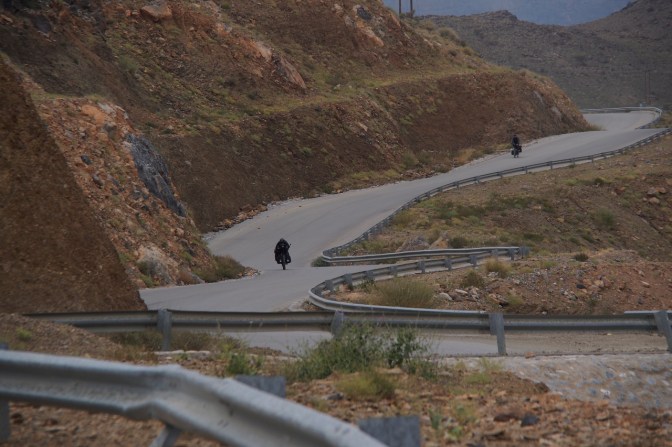 The twisty road down from Jabal Shams.
