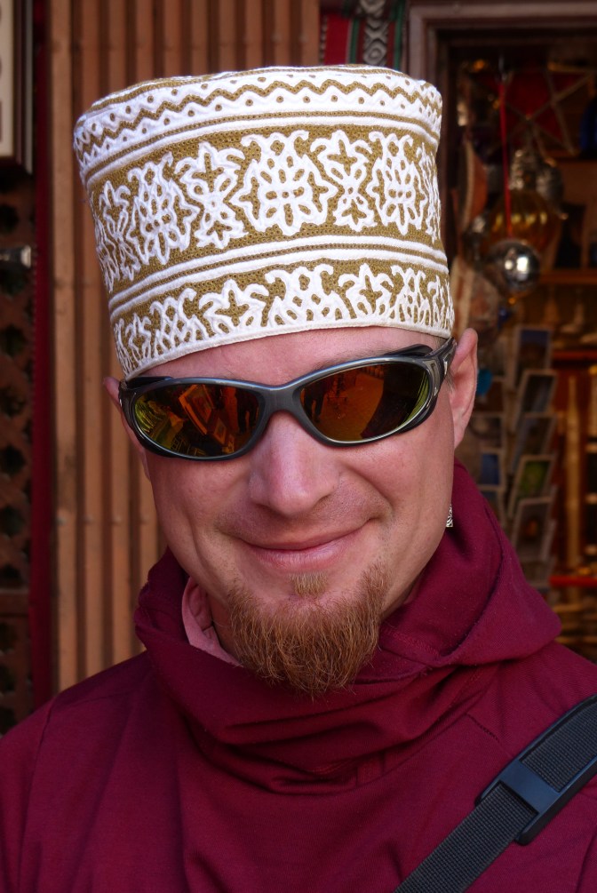 Sebastian tries on a Kuma.