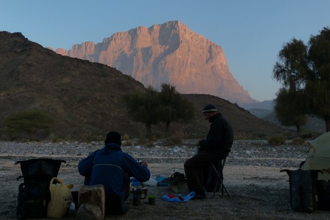 Breakfast at sunrise.