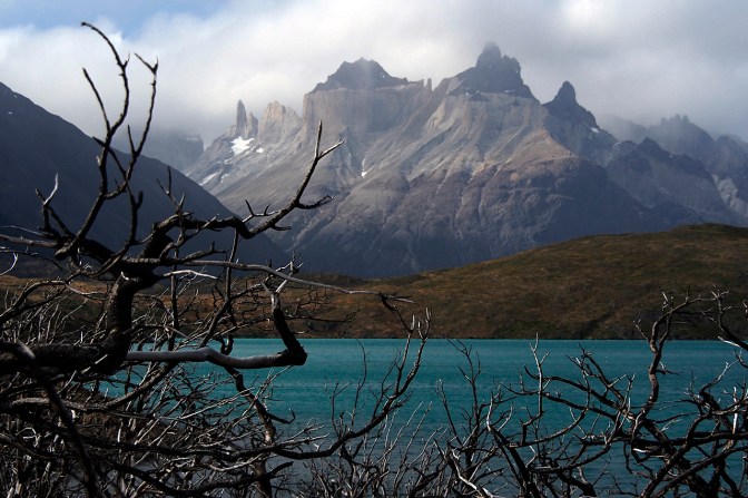 Lago Pehoé with Valle del Francés in the distance.