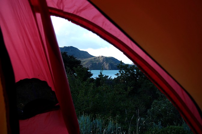 The view from the tent at Los Cuernos.