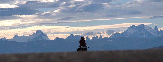 West of Cerro Castillo with Torres del Paine in the background.