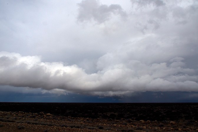 Thunderstorms over the pampas on Ruta 40 north of Tapi Aike.