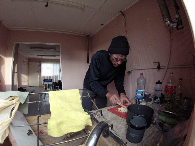Cooking dinner at Casa de Mario in El Cerrito.