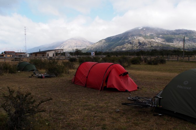El Mosco camp site in Villa O'Higgins.