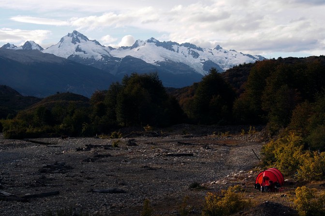 Our camp site at Puente Catalan north of Puerto Bertrand.