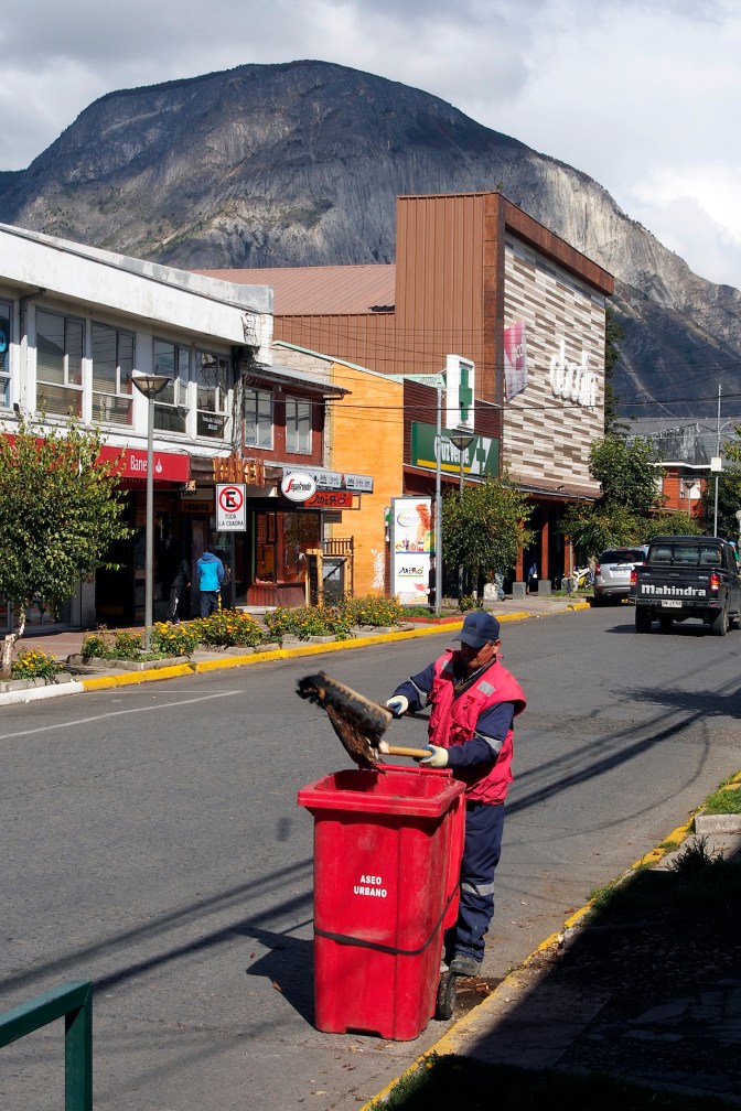 Keeping the city clean.