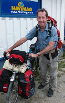 Mike getting ready to board the ferry to Puerto Montt.