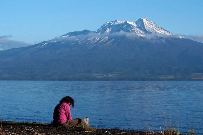 Jan at Lago Llanquihue campsite.