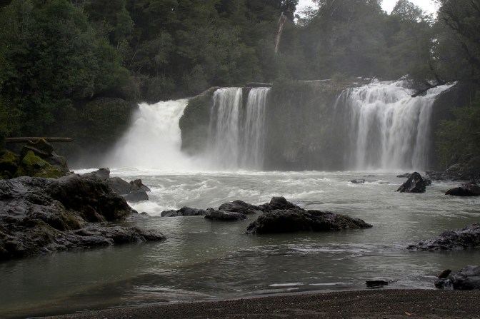 Waterfall near our campsite at Vicente Perez Rosales National Park.