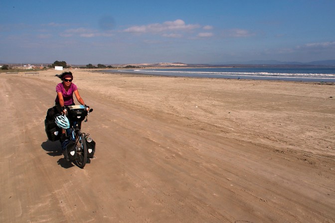 Jan riding into Tongoy.