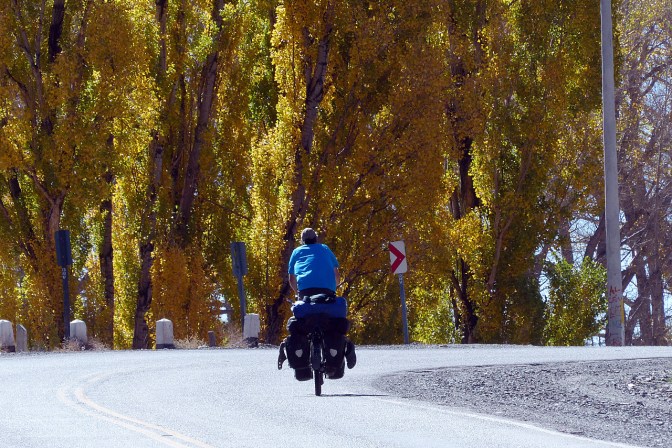 Riding into Uspallata.