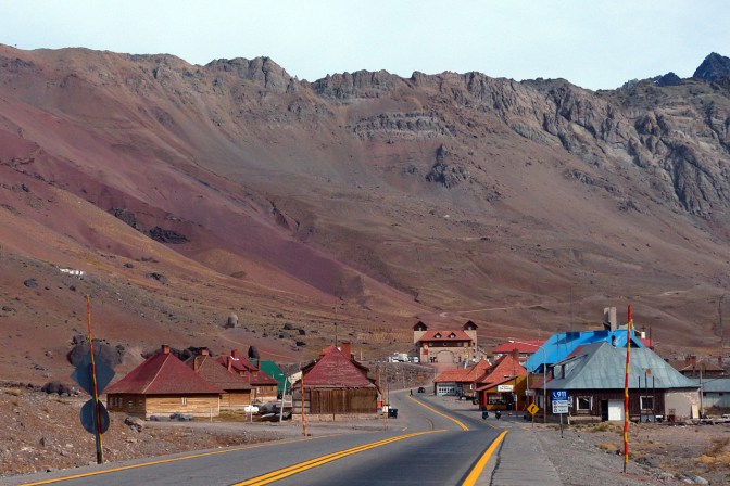 Las Cuevas and Cristo Redentor pass at 3,200 metres.
