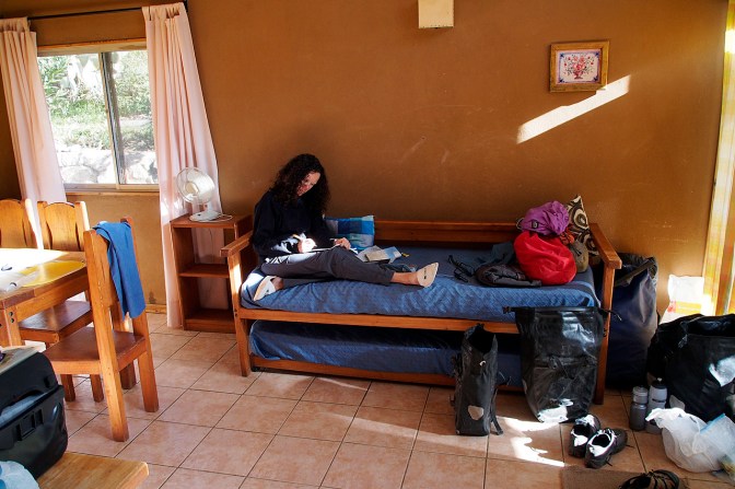 Relaxing in our Pisco Elqui cabaña.