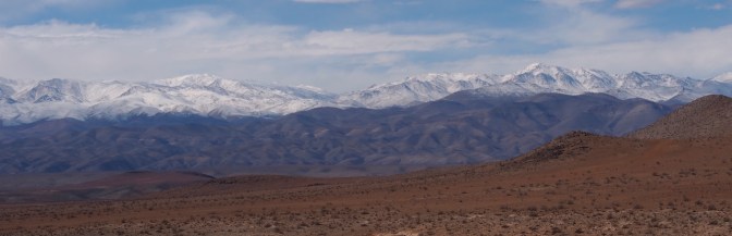 Fresh snow in the Andes to the east.