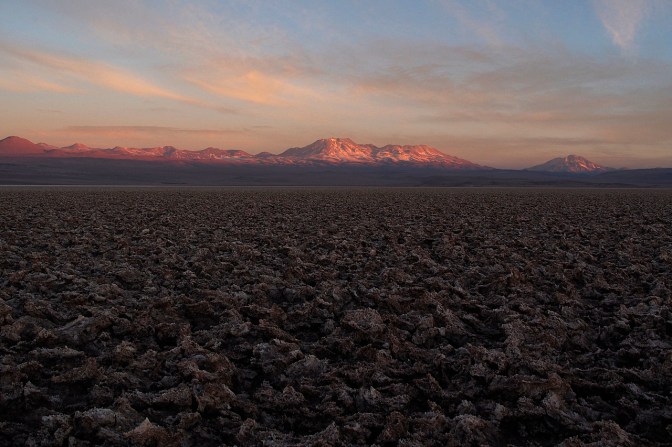 Sunset on the Salar De Atacama.