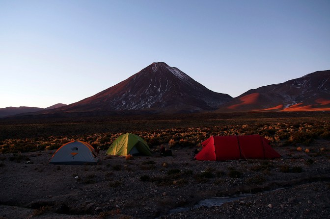 Camped at 3,950 metres below Licancabur.