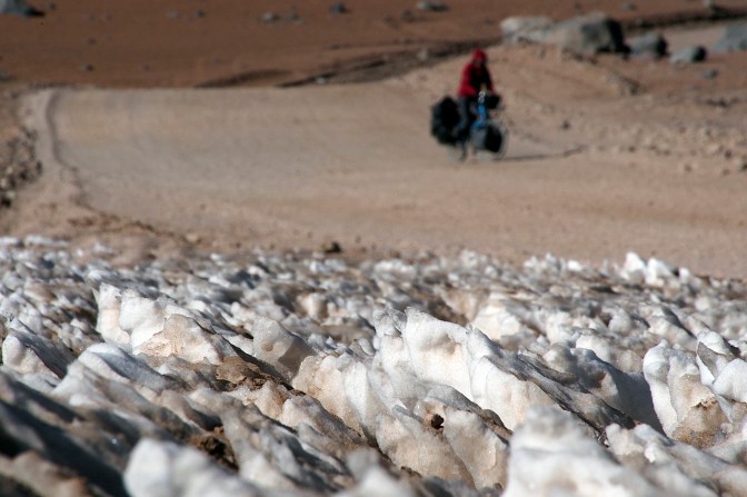 Jan in Sol De Mañana pass, 4,920 metres.